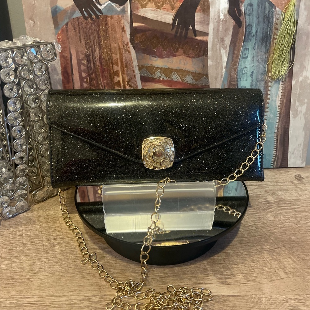 Green sparkly clutch crossbody Live Show Listing - Picture 1 of 1